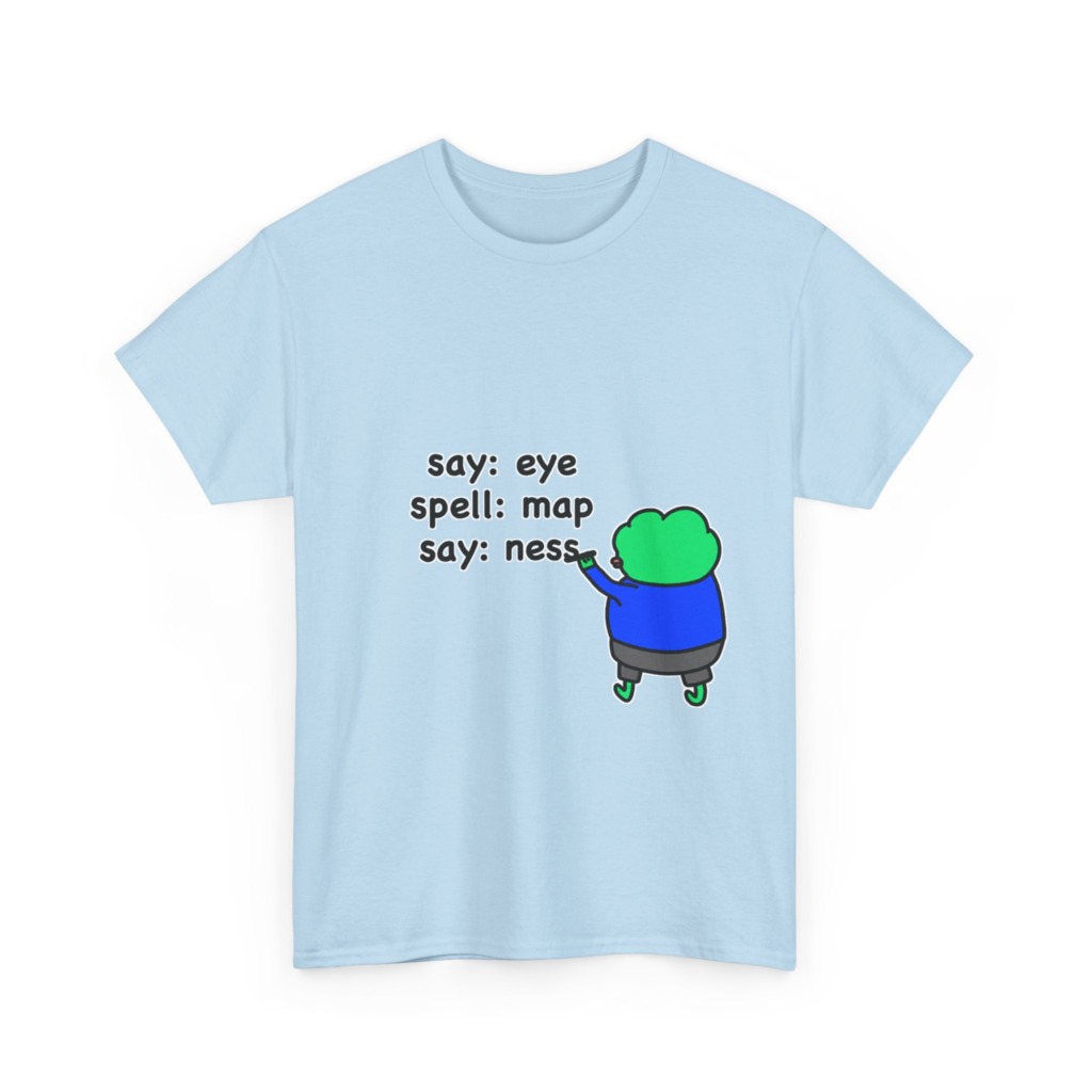 Eye Map Ness" Funny Character Graphic T-Shirt