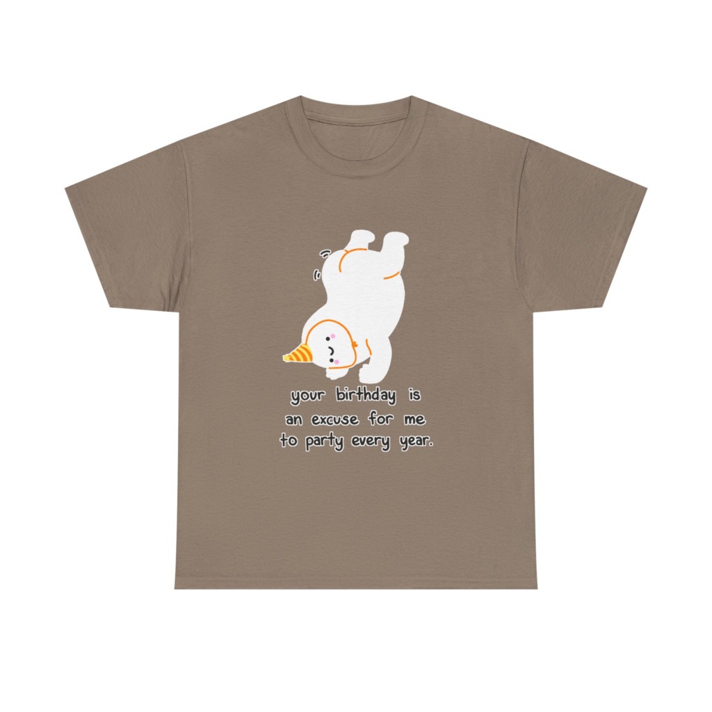 White Upside Down Party Character T-Shirt