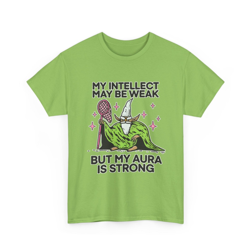 Intellect Weak Aura Strong Wizard Graphic T-Shirt