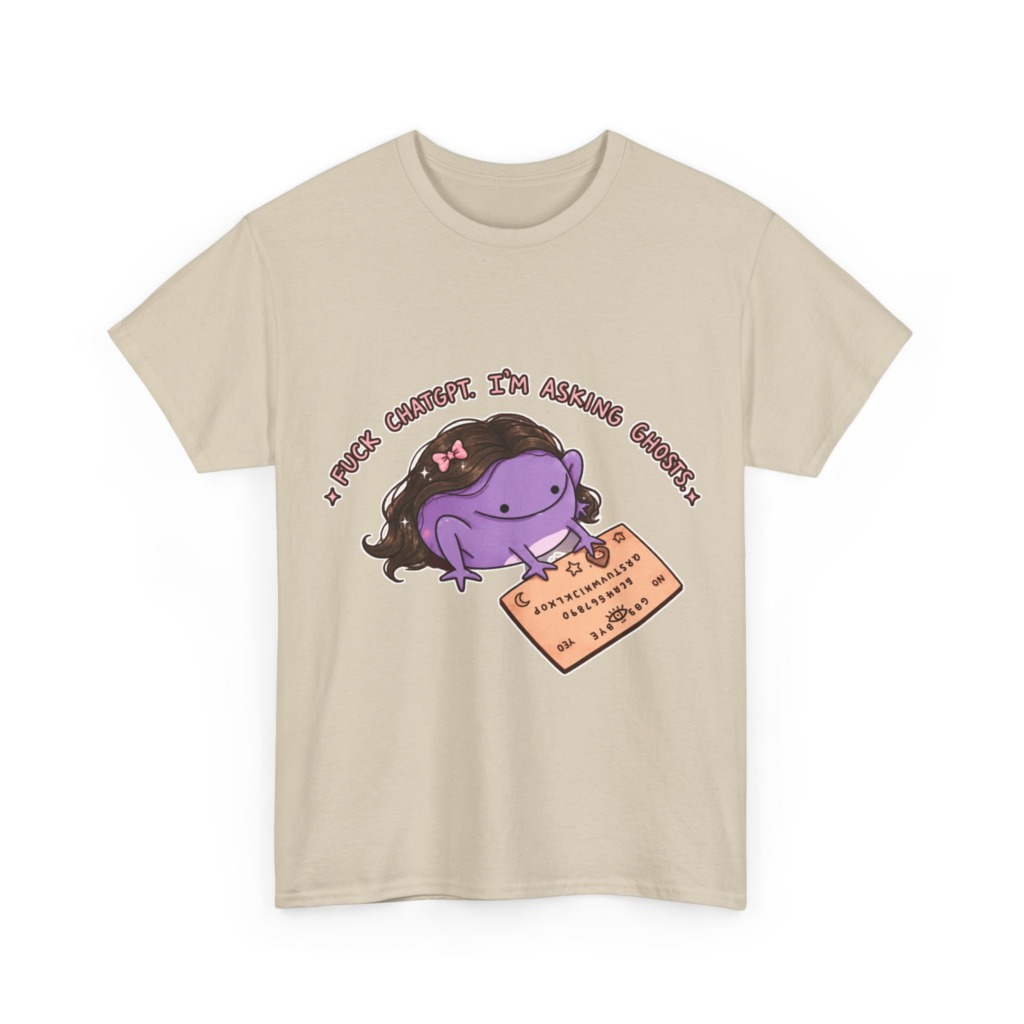 T-Shirt: Purple Frog 'Fuck ChatGPT' Ouija Design