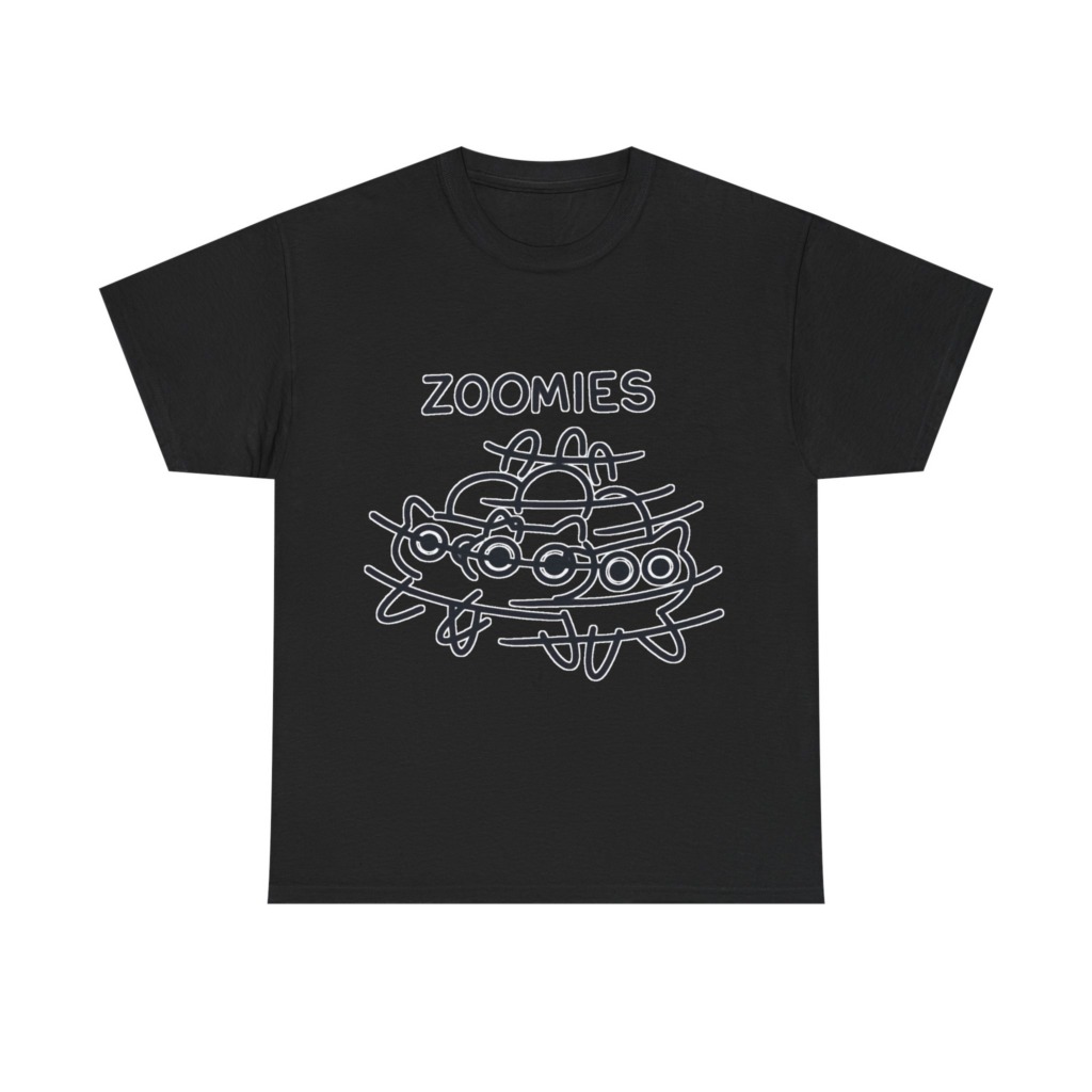 T-Shirt: Zoomies Energetic Cats Graphic