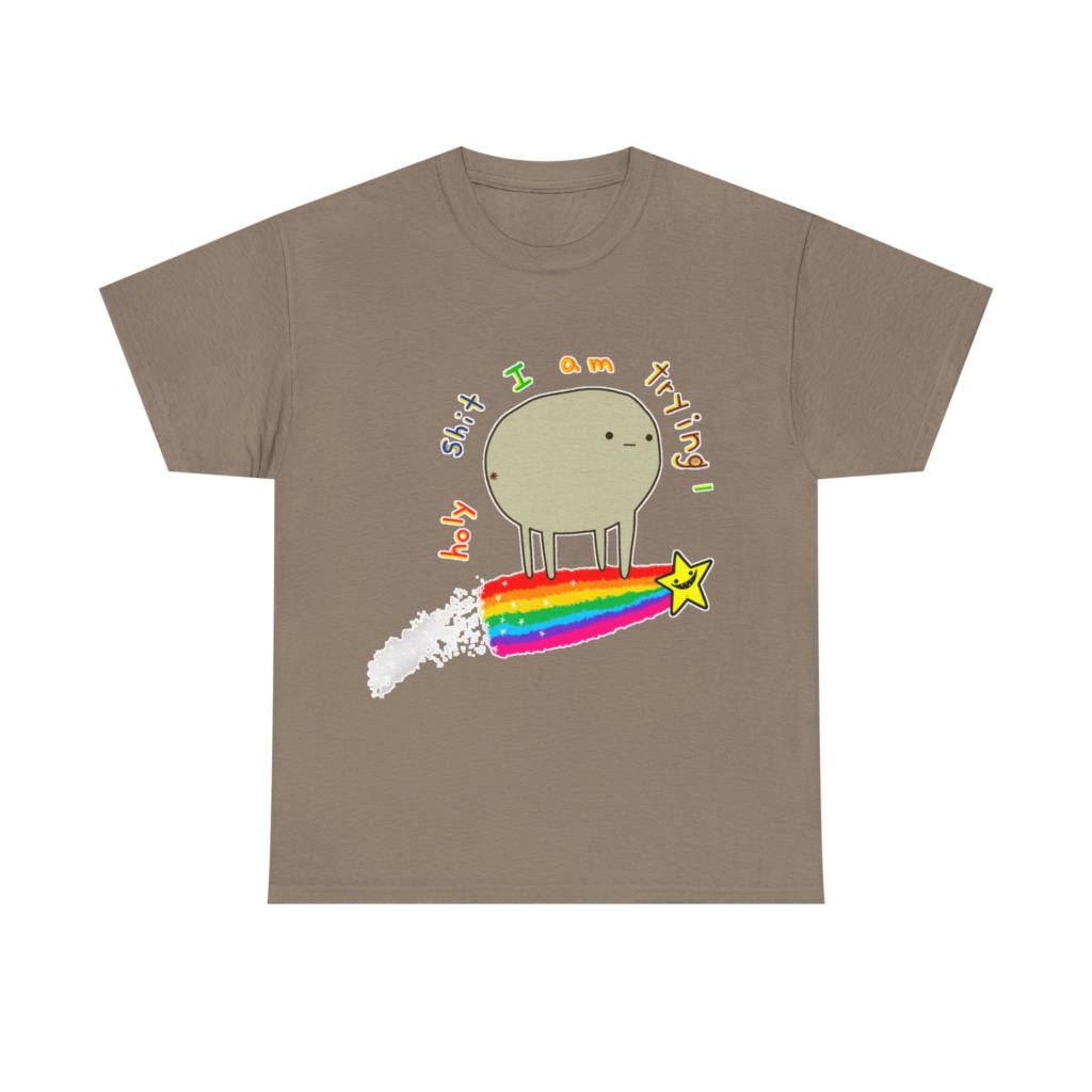 'I Am Trying' Blob Rainbow Graphic Tee