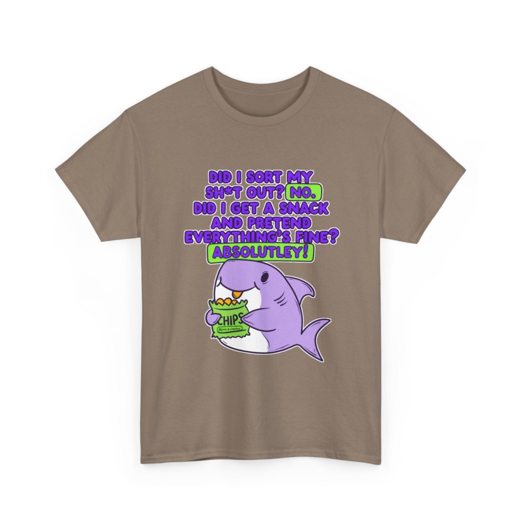 T-Shirt: Shark Eating Chips Funny Quote