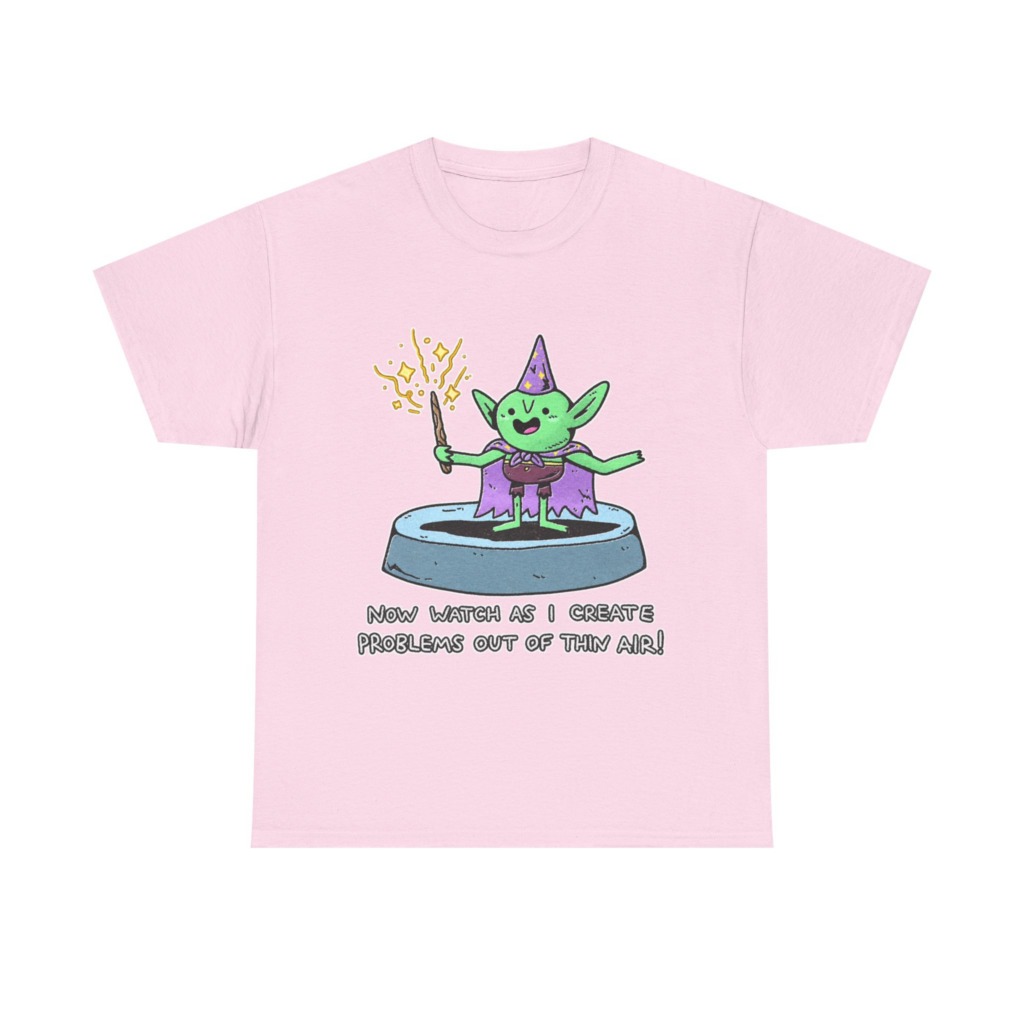 T-Shirt: Wizard Goblin Problem-Maker Graphic
