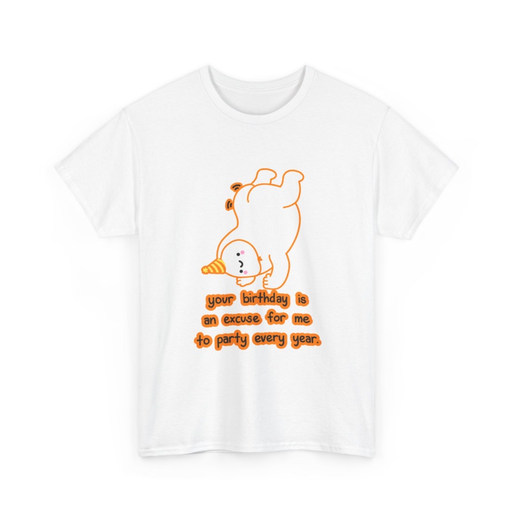 T-Shirt: Playful Handstand Bear Birthday Quote