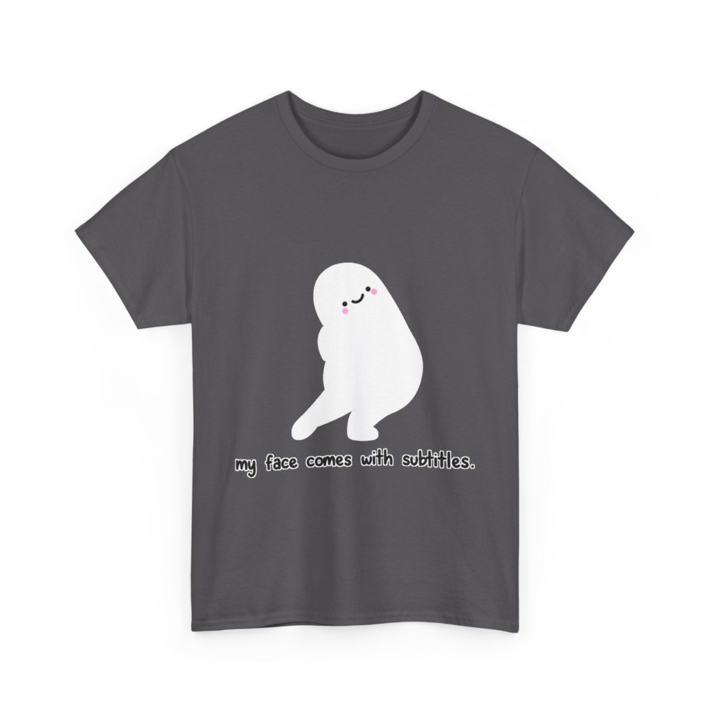 White 'My Face Comes With Subtitles' T-Shirt