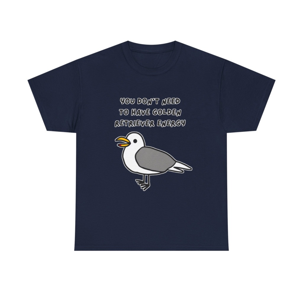 Seagull 'Golden Retriever Energy' Graphic T-Shirt