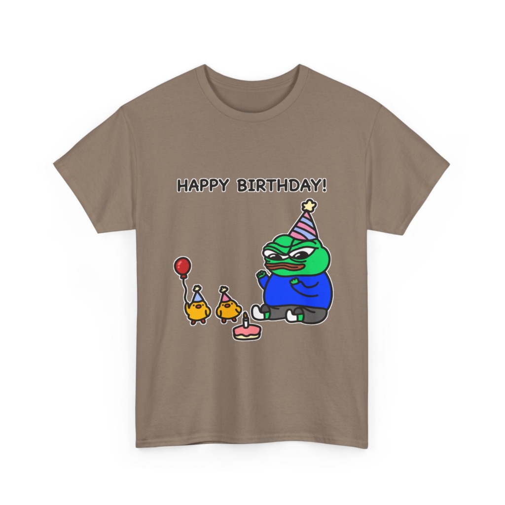 Happy Birthday Pepe Frog Party Graphic T-Shirt